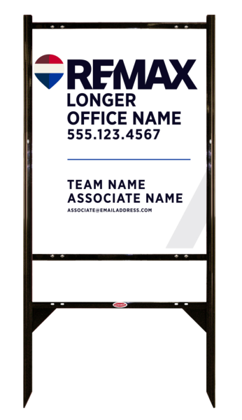 Reflective Angle Iron Frame and Associate Name, Team Name Sign Unit, 30h x 24w, Steel
